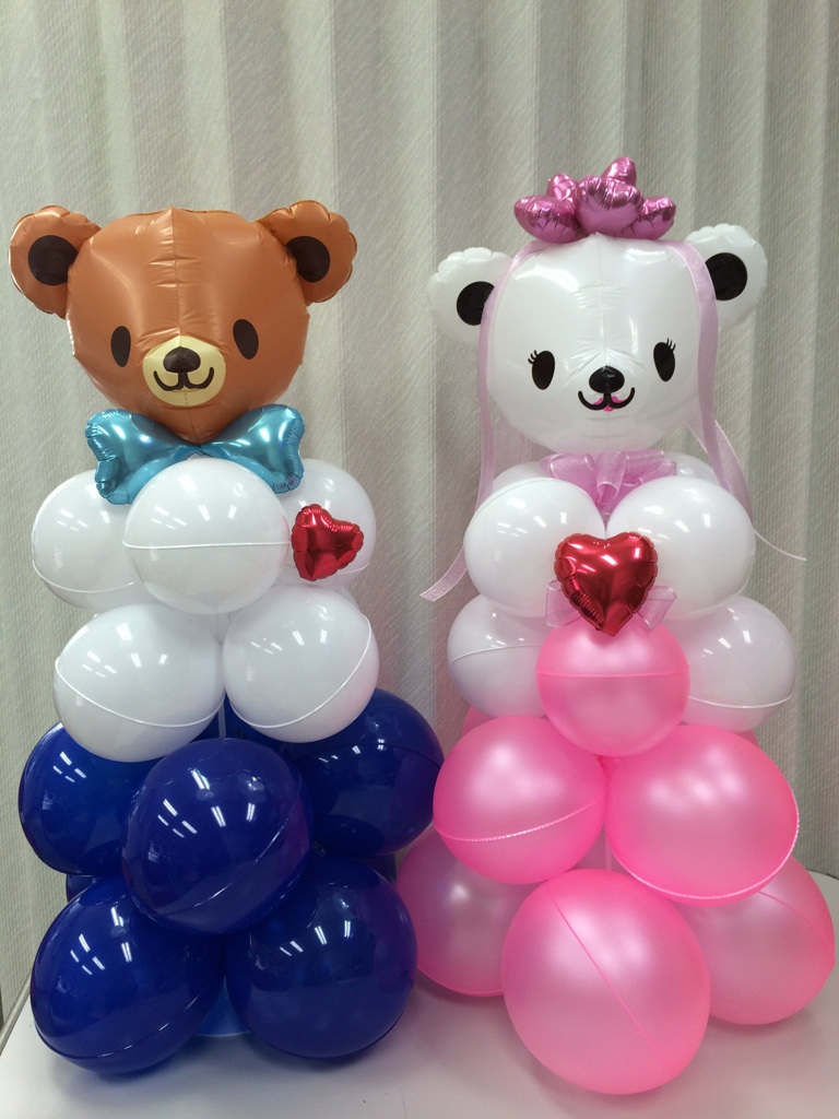 風船 ロゴ入れ 装飾用バルーン 熊 かわいい